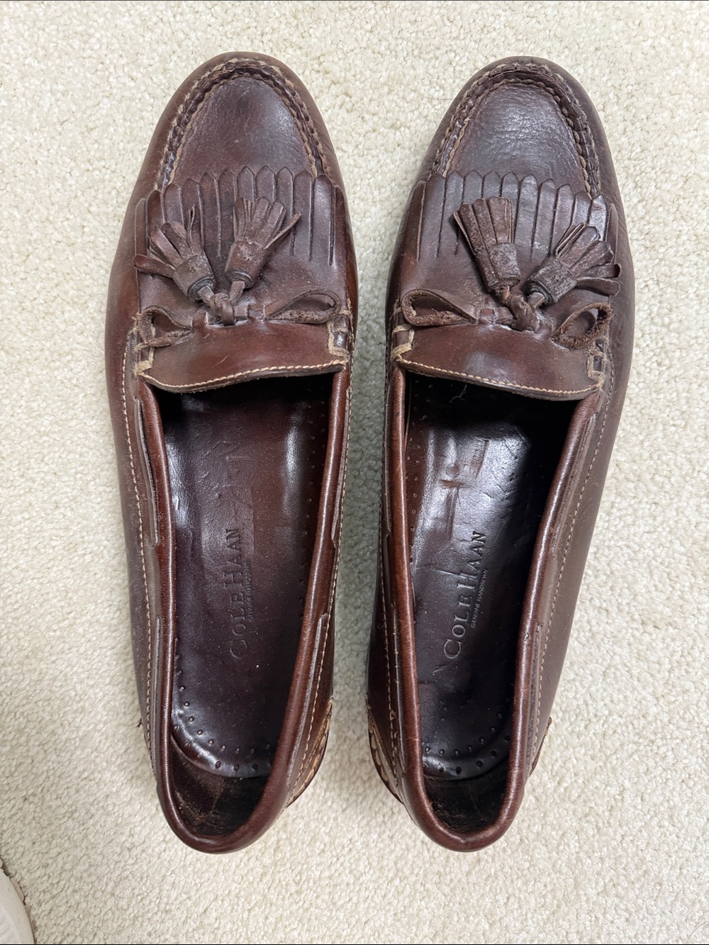 Cole Haan Brown Leather Tassel Loafer 11